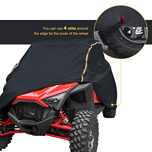 KEMIMOTO UTV - Funda compatible con Polaris RZR General, Can Am Maverick Sport, Honda Talon, Kawasaki TERYX4, CFMOTO ZForce, Yamaha 2-3 plazas