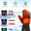 KEMIMOTO - Guantes calefactados para hombres y mujeres, guantes de pesca con hielo, batería eléctrica recargable, 2 unidades, calentador de manos de 7.4 V, para invierno, motocicleta, esquí, snowboard, caza, camping