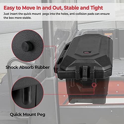 Kemimoto - Caja de almacenamiento, impermeable, 45 L, compatible con Polaris Ranger 570 700 900 1000/Ranger XP 2013-2023