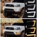 TBHOO - Luces antiniebla LED para Toyota Tacoma DRL, luces de circulación diurna ámbar, luces antiniebla LED para Toyota Tacoma, accesorios