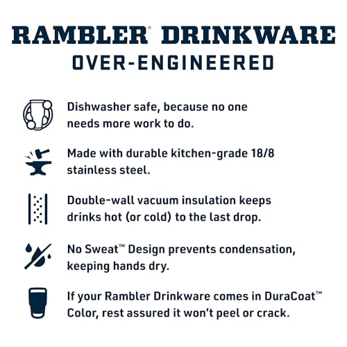 YETI Rambler - Botella de 26 onzas, aislada al aspiradora, acero inoxidable con tapa de chug