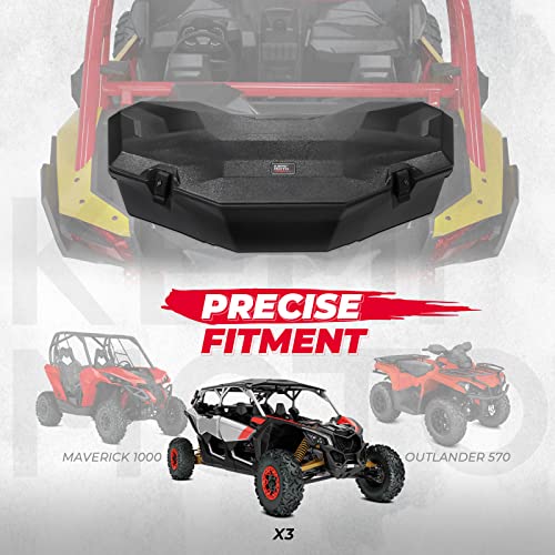 kemimoto Caja de cama X3, caja de almacenamiento Maverick X3, caja de almacenamiento Maverick con estante trasero compatible con Can am Maverick X3, Outlander (excepto 6 x 6), Renegade, OEM Reemplaza #715004778 con LinQ montado