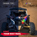 kemimoto Luces de colmillo X3 RGB, X3 montaje de luz frontal distintiva, X3 DRL iluminación compatible con Can Am Maverick X3 XDS XRS Max Turbo R 2017 2018 2019 2020 2021 2022 2023