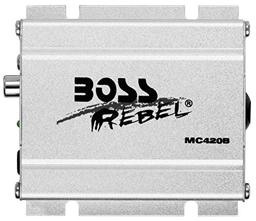 Boss MC420B - Altavoces Bluetooth de 600 W, sistema de manubrio amplificador, motocicleta/ATV