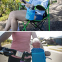 kemimoto Portavasos de tela Oxford con drenaje y clip de cocodrilo para barco, motocicleta, ATV, bicicleta, silla de ruedas, caminador, scooter, carrito de golf, RV, cámper, silla, ajustable