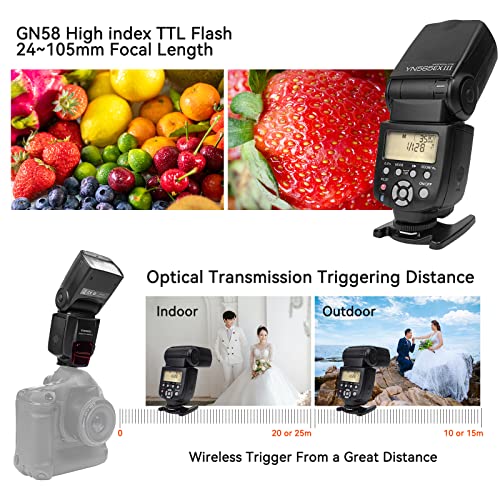 YONGNUO YN565EX III E-TTL Camera Flash Speedlite for Nikon Camera in Wireless Slave TTL Mode, Digital ITTL Mode, Manual and Multi Mode