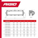 RIGID IND 130313 luz Combo de Foco y inundación de 76,2 cm, Color Negro