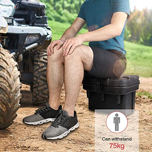 KEMIMOTO UTV - Caja de almacenamiento compatible con Polaris Ranger 500 570 900 1000/XP General 1000 4 2016 2017 2018 2019 2020 2021 2022 2023, caja de almacenamiento de carga de polietileno de baja densidad