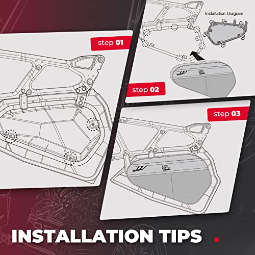 KEMIMOTO UTV - Bolsas para puerta inferior mejoradas 1680D XP 1000 bolsas de accesorios de almacenamiento con 4 bolsillos de red de almacenamiento compatibles con RZR 900 S 1000 S XP 1000 4 XP Turbo 4 Turbo S 4 2014-2023 bolsas de herramientas para puerta