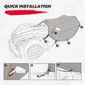kemimoto - Funda compatible con Polaris Slingshot Vanderhall Carmel, cubierta de parabrisas impermeable, resistente al viento, para todo tipo de clima, con tiras reflectantes
