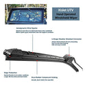 Xislet UTV - Limpiaparabrisas de mano compatible con Polaris Ranger RZR Can Am Kawasaki Honda Pioneer Golf Cart manual limpiaparabrisas Kit de montaje de kit de instrucciones incluidas