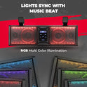 KEMIMOTO - Barra de sonido UTV de 16 pulgadas, sistema de sonido UTV, altavoces SXS, impermeable, conectividad Bluetooth con iluminación LED multicolor compatible con Polaris RZR Can-Am Defender Maverick