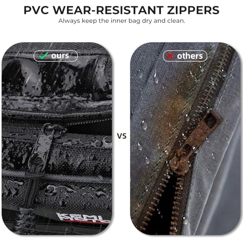 KEMIMOTO 2023 PRO XP Juego de bolsas de almacenamiento para puerta 1680D y bolsa central con rodillera extraíble y cremalleras de PVC resistentes al desgaste, bolsas de herramientas UTV compatibles con Polaris RZR PRO XP 2020-2023