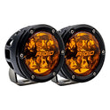 RIGID INDUSTRIES 36123-360 Series - Punto de 4 pulgadas con lente ámbar PRO e iluminación trasera | Par