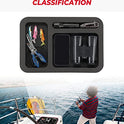 Kemimoto Almohadilla para tablero de barco, accesorios para teléfono celular, soporte para salpicadero de barco, organizador de tablero de barco, compartimentos separados para teléfonos celulares, herramientas de pesca, navegación, soporte de accesorios d