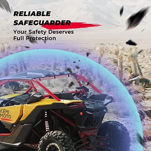 Kemimoto X3 Back UTV Parabrisas compatible con 2017 2018 2019 2020 2021 Can Am Maverick X3 X3 Max PC Heavy Duty Full Back Window Shield