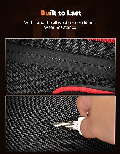 KEMIMOTO X3 Bolsas de almacenamiento para puerta delantera y trasera, color rojo compatible con Can Am Maverick X3 Max/X RS/DS/MR T/urbo RR All Max modelos con rodillera extraíble y soporte para vasos
