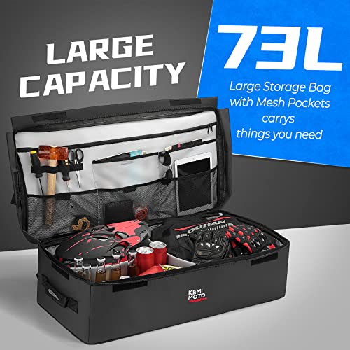 Kemimoto - Bolsa de engranajes para ATV (4 unidades, para los bastidores delanteros o traseros, color negro)