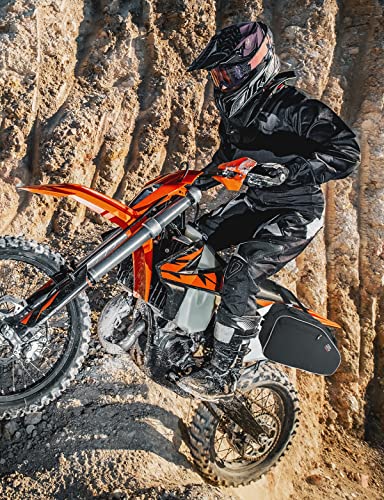 KEMIMOTO - Alforjas de motocicleta de 24 l de gran capacidad con cubiertas de lluvia para motocicleta, moto de motocross, carreras de montaña, todoterreno, accesorios de motocicletas