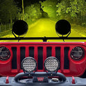 BIGLIONX - Luces LED redondas todoterreno de 7 pulgadas, 2 unidades de 210 W 32000 lm, luces LED todoterreno súper brillantes, luces de conducción ámbar con arnés de cableado IP68 para camiones, camionetas, camionetas, ATV, UTV, SUV