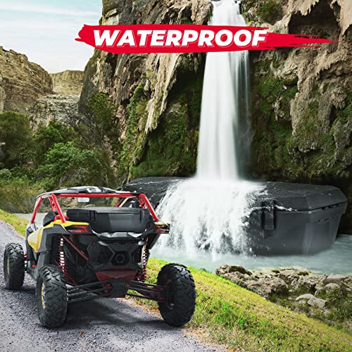 kemimoto Caja de cama X3, caja de almacenamiento Maverick X3, caja de almacenamiento Maverick con estante trasero compatible con Can am Maverick X3, Outlander (excepto 6 x 6), Renegade, OEM Reemplaza #715004778 con LinQ montado