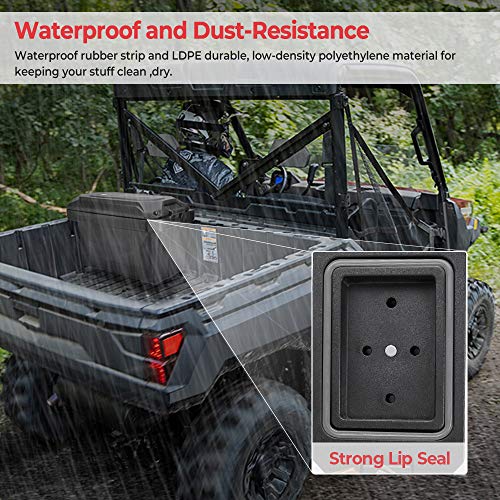 Kemimoto - Caja de almacenamiento, impermeable, 45 L, compatible con Polaris Ranger 570 700 900 1000/Ranger XP 2013-2023