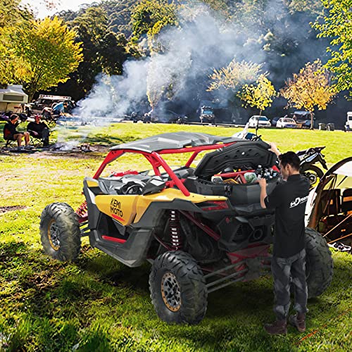 kemimoto Caja de cama X3, caja de almacenamiento Maverick X3, caja de almacenamiento Maverick con estante trasero compatible con Can am Maverick X3, Outlander (excepto 6 x 6), Renegade, OEM Reemplaza #715004778 con LinQ montado