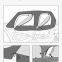 KEMIMOTO - Carcasa de cabina suave compatible con RZR XP 4 1000, UTV puerta superior suave se adapta a espejos laterales y parabrisas, repuesto 2884332 kit de ventanas de puerta lateral compatible con 2014+ Polaris RZR XP 4 1000
