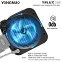 Yongnuo YNLUX100 - Luz de video LED con soporte Bowen y reflector, iluminación LED continua 3200-5600 K bicolor, CRI95+, 12188Lux@1M, control remoto inalámbrico 2.4G para bodas, videos de YouTube
