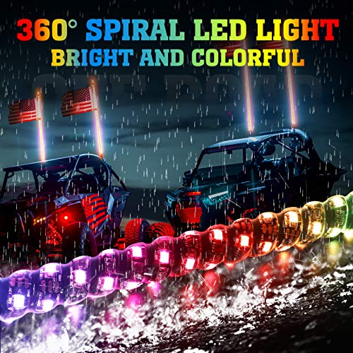 UTV - Luces LED en espiral Bluetooth con mando a distancia