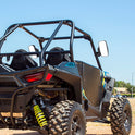 KEMIMOTO UTV Espejos laterales UTV para jaula de 1.6 a 2 pulgadas compatible con Pioneer Polaris RZR 900 1000 Can-Am Kawasaki Mule Rhino YXZ Zforce, vidrio templado a prueba de roturas