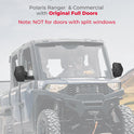 KEMIMOTO Espejos laterales montados en puerta, espejos de puerta de gran tamaño compatibles con Polaris Ranger XP 1000 570, Commericial Pro XD 2000 4000 con puertas completas originales, OEM #2889241