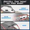 Ventilación para parabrisas UTV, 2 piezas de ventilación para parabrisas KEMIMOTO para UTV, se adapta a parabrisas de policarbonato, compatible con Polaris RZR Ranger General, Can Am Maverick X3, Pioneer/Talon, Kawasaki Teryx Krx Mule, etc