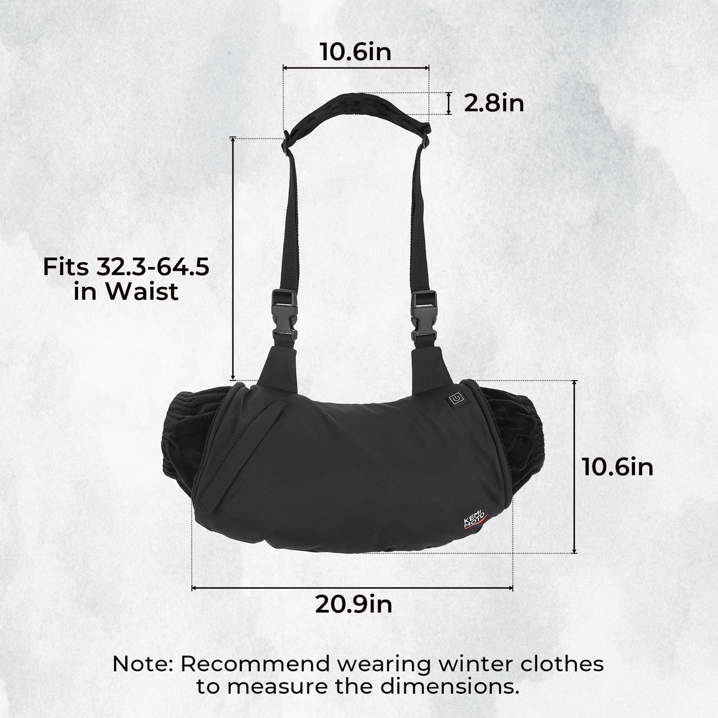 Kemimoto - Saco de mano con calefacción, bolsa eléctrica para calentador de manos con batería recargable, 3 ajustes de calor para caza, camping, trabajo al aire última intervensión, senderismo, fútbol y actividades de golf