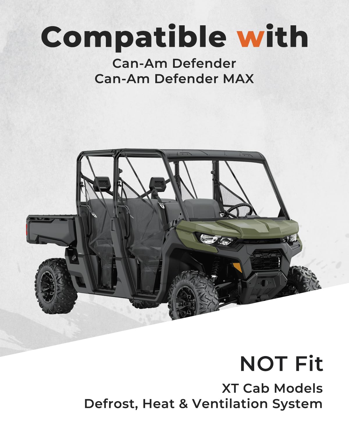 KEMIMOTO - Redes de almacenamiento para salpicaderos, 2 unidades, compatibles con Can-Am Defender & Defender MAX, redes de almacenamiento para salpicaderos, OE 715003129