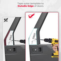 KEMIMOTO Espejos laterales montados en puerta, espejos de puerta de gran tamaño compatibles con Polaris Ranger XP 1000 570, Commericial Pro XD 2000 4000 con puertas completas originales, OEM #2889241