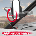 KEMIMOTO UTV Espejos laterales UTV para jaula de 1.6 a 2 pulgadas compatible con Pioneer Polaris RZR 900 1000 Can-Am Kawasaki Mule Rhino YXZ Zforce, vidrio templado a prueba de roturas