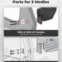 KEMIMOTO Espejos laterales montados en puerta, espejos de puerta de gran tamaño compatibles con Polaris Ranger XP 1000 570, Commericial Pro XD 2000 4000 con puertas completas originales, OEM #2889241