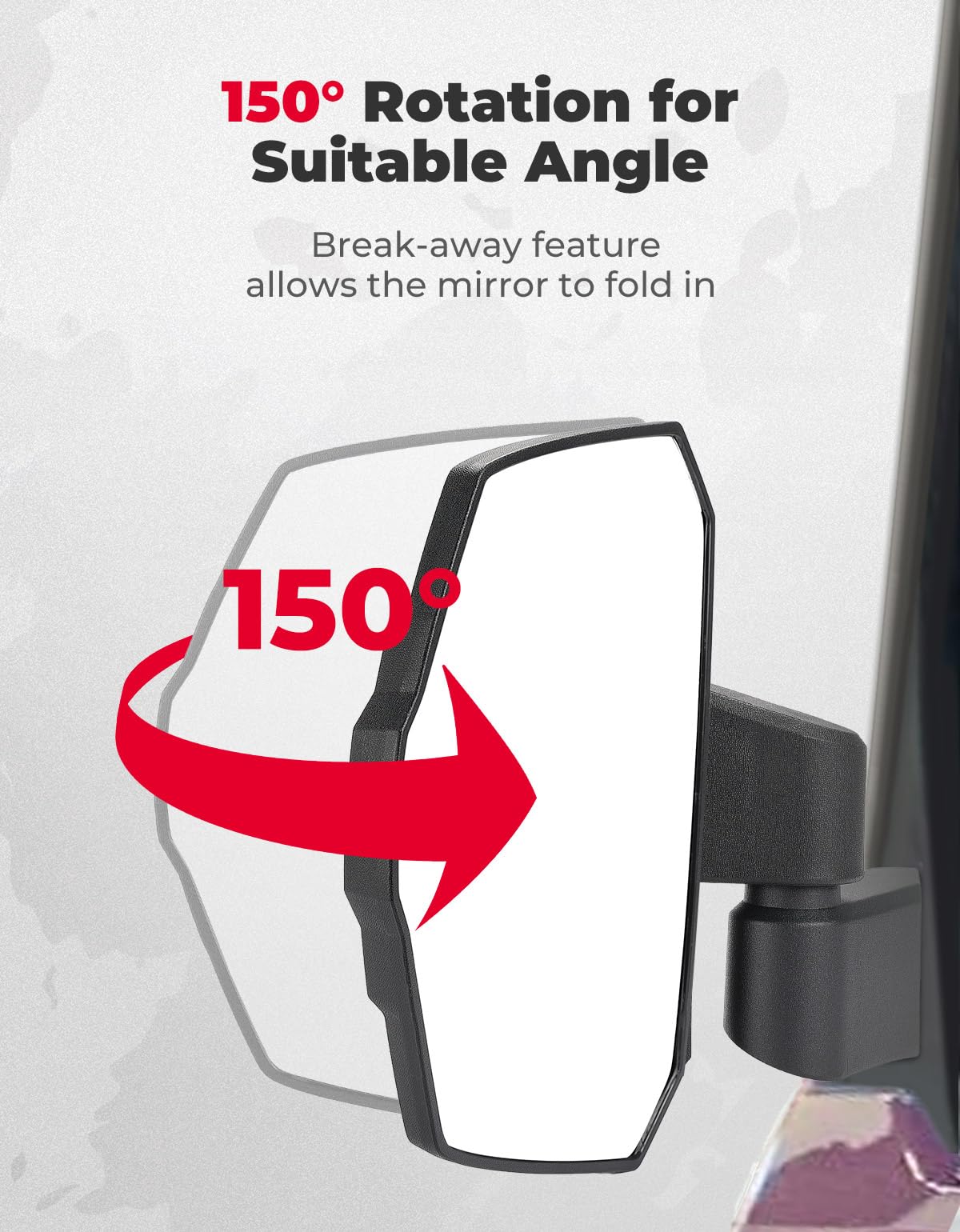KEMIMOTO Espejos laterales montados en puerta, espejos de puerta de gran tamaño compatibles con Polaris Ranger XP 1000 570, Commericial Pro XD 2000 4000 con puertas completas originales, OEM #2889241