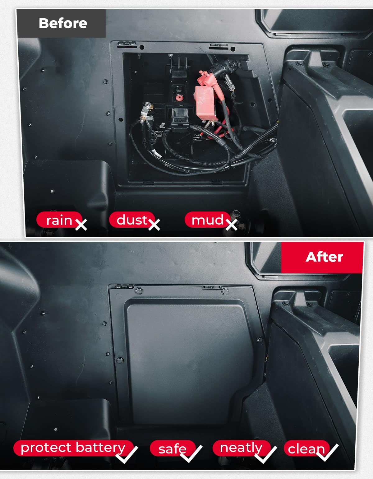 KEMIMOTO X3 - Cubierta de batería compatible con Can-Am Maverick X3 y X3 Max