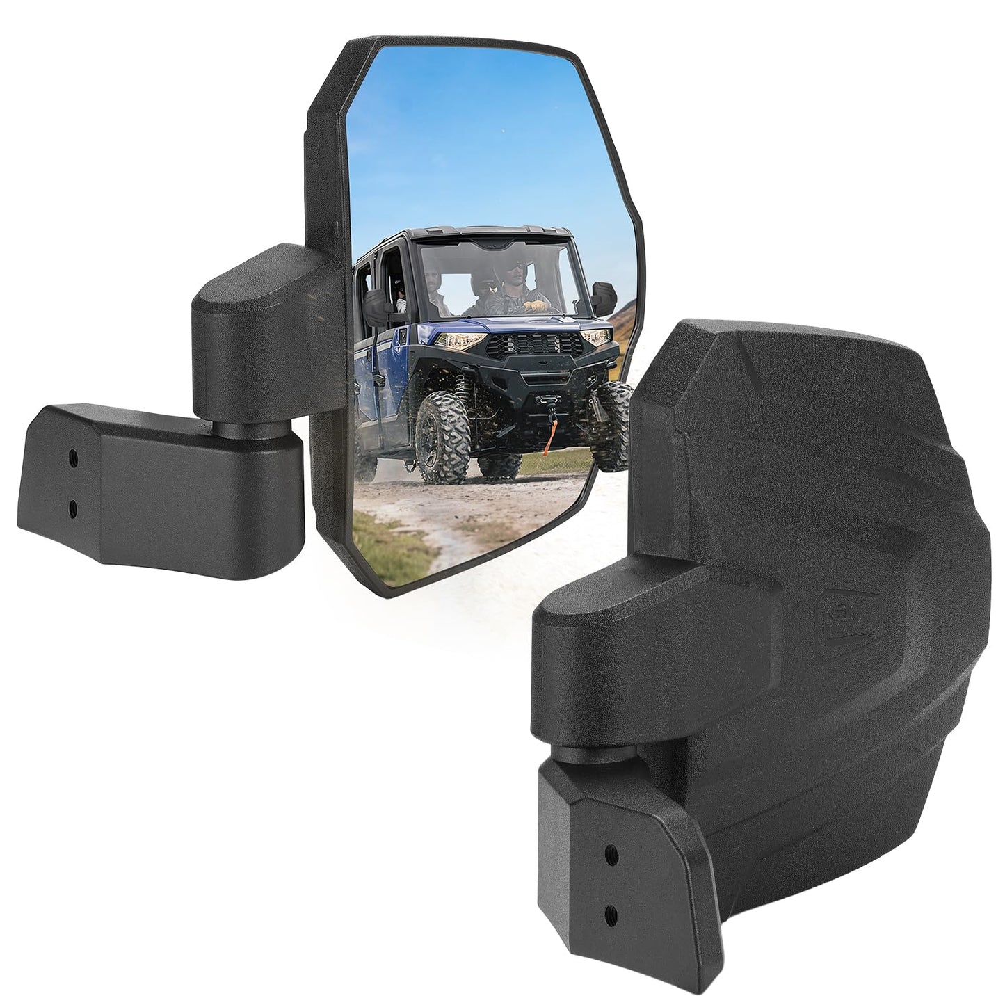 KEMIMOTO Espejos laterales montados en puerta, espejos de puerta de gran tamaño compatibles con Polaris Ranger XP 1000 570, Commericial Pro XD 2000 4000 con puertas completas originales, OEM #2889241