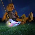 XDP RECREATION Firefly - Columpio Ajustable con iluminación LED, 3 Pilas AA Incluidas, Transparente