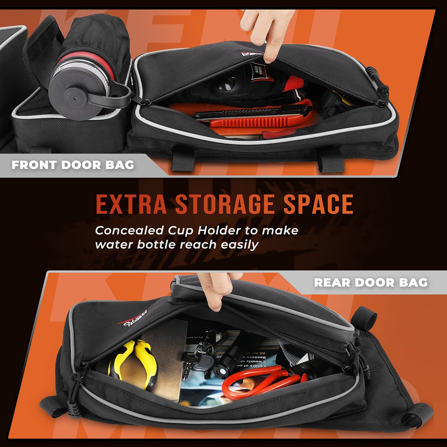 kemimoto Bolsas X3 para puerta delantera y trasera compatibles con 2017 2018 2019 2020 2021 2022 Can Am Maverick X3 Max /X RS /DS /MR T/urbo RR todos los modelos con rodillera extraíble y soporte para tazas