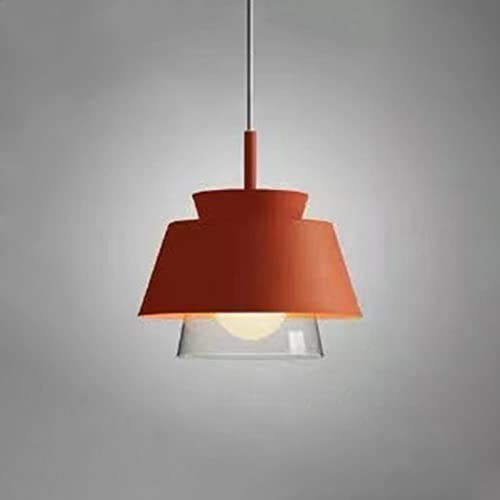 BAYCHEER Lámpara colgante de estilo nórdico macarrón, moderna de metal y vidrio, 2 sombras, lámpara colgante para comedor