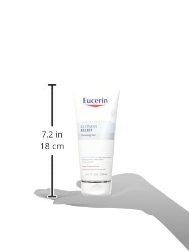 Eucerin Limpiador facial relajante para alivio del enrojecimiento, 6.8 onzas