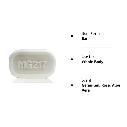 MG217 Psoriasis Dead Sea Mud and Salt Jabón de barra dual con aloe y vitamina E, 90 oz