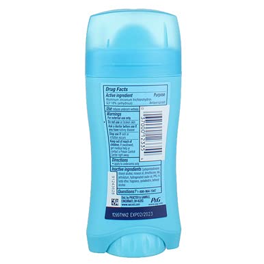 Secret Invisible Solid Antitranspirante Desodorante Sheer Clean-2.5 oz, 2 unidades