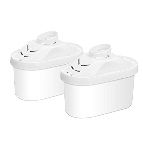 Hskyhan Filtro de agua alcalina – filtros de agua de repuesto para jarra de agua, cartucho mejora PH, sistema de filtración de 7 etapas para purificar, paquete de 2