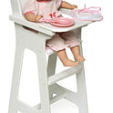 Badger Basket White Doll High Chair with Plate, Bib, and Spoon (Fits American Girl Dolls)