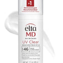 EltaMD SKINCARE - Protector solar facial transparente EltaMD UV, de amplio espectro, SPF 46 para pieles sensibles o propensas al acné, sin aceite, fórmula de óxido de zinc a base de minerales recomendada por dermatólogos, 1, 7 onzas